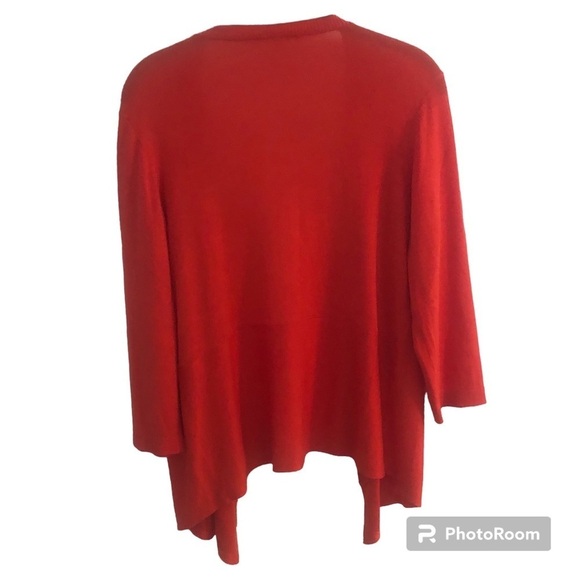 Cleo size LP  orange hi-low cardigan - Picture 2 of 9